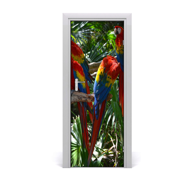 Décoration porte Perroquets