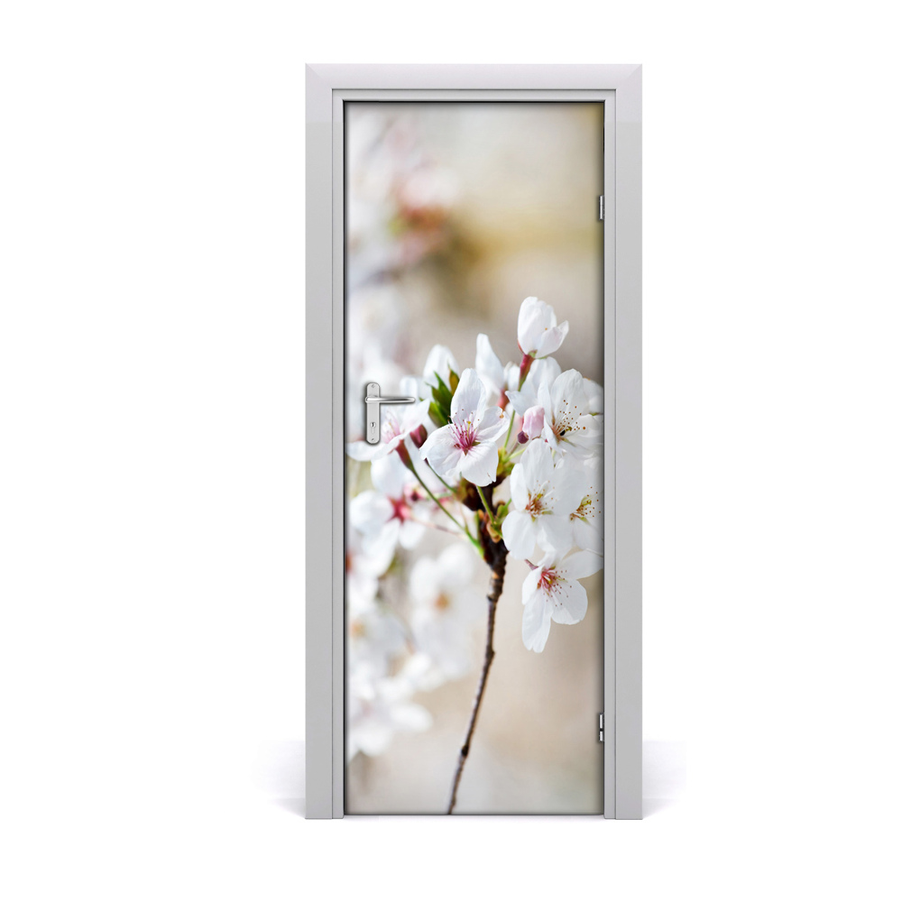 Autocollant porte Fleurs de cerisier