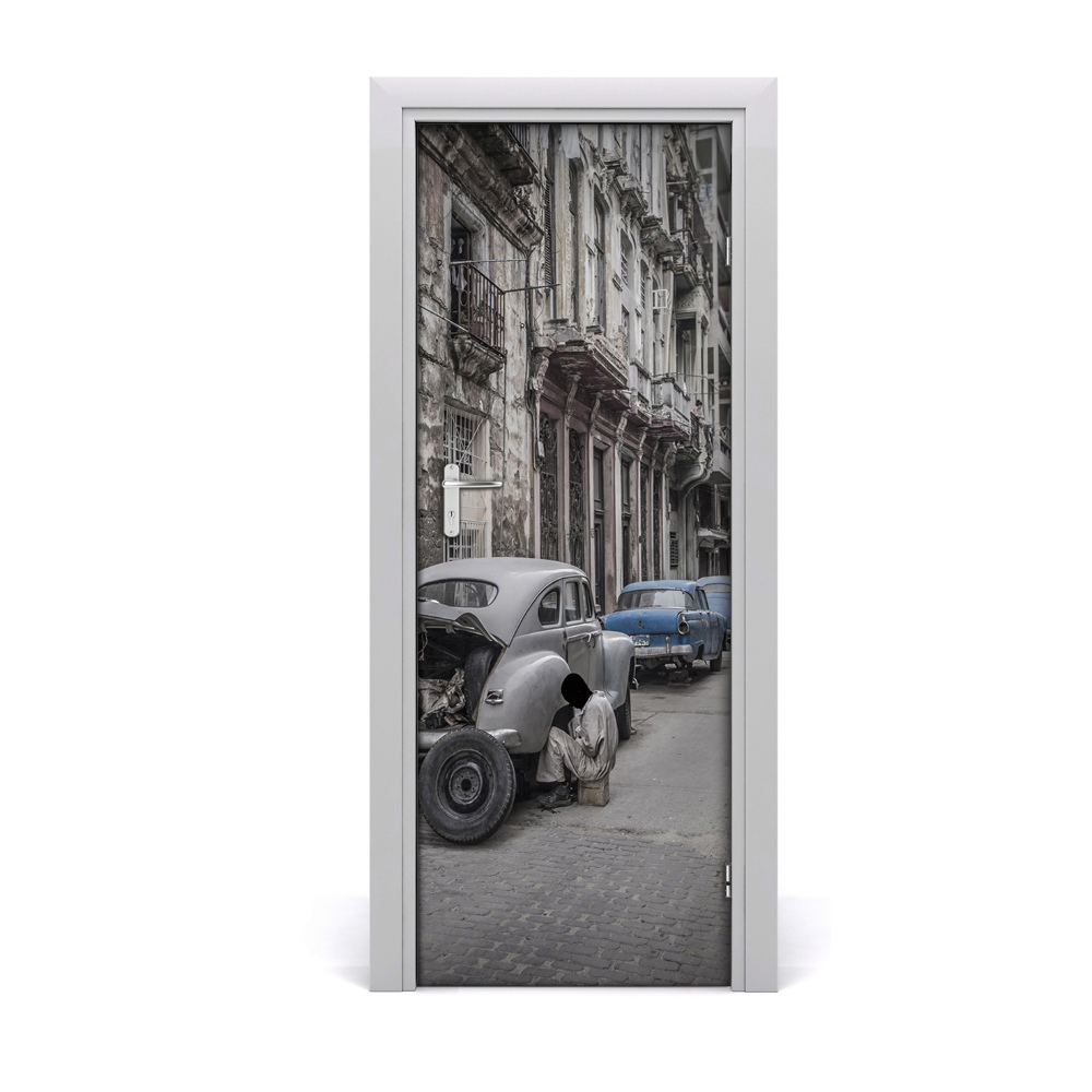 Sticker porte Rue de la Havane