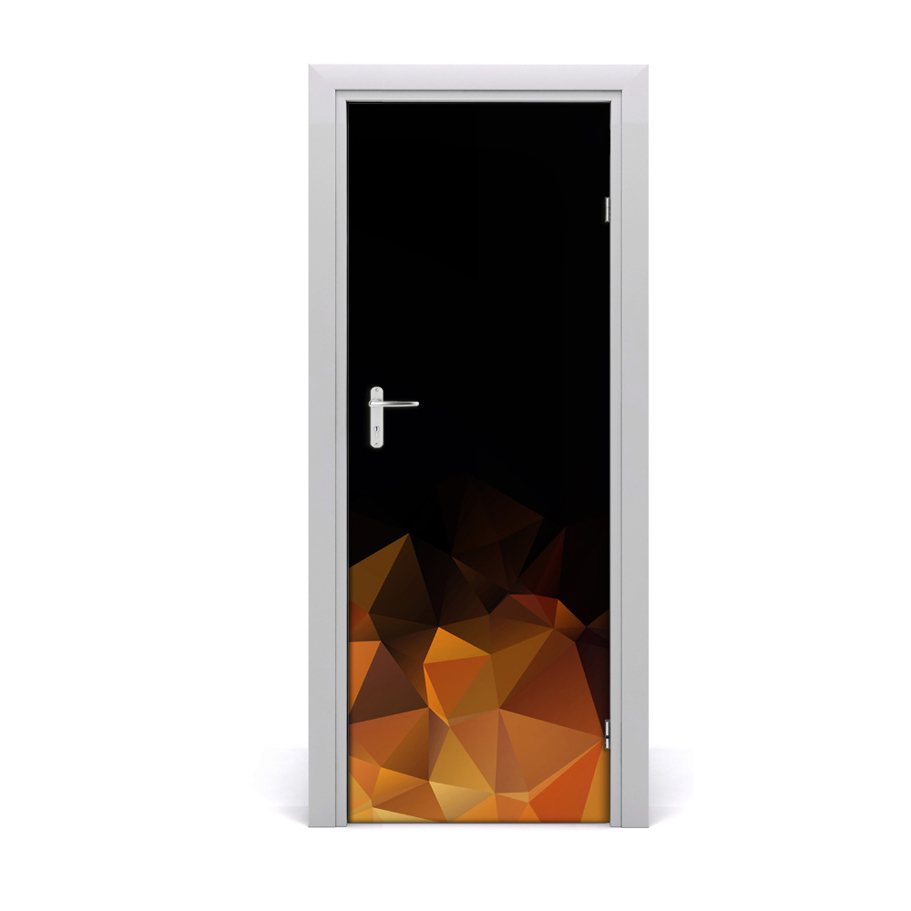 Décoration porte intérieur Triangles orange