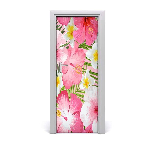 Papier peint porte Fleurs tropicales