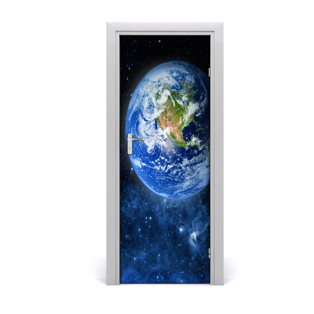 Décoration porte intérieur Globe dans l'espace