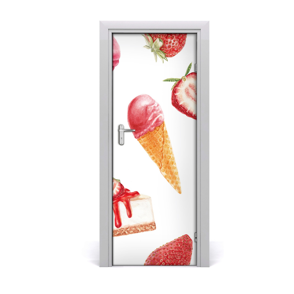 Décoration porte Parfums de fraises