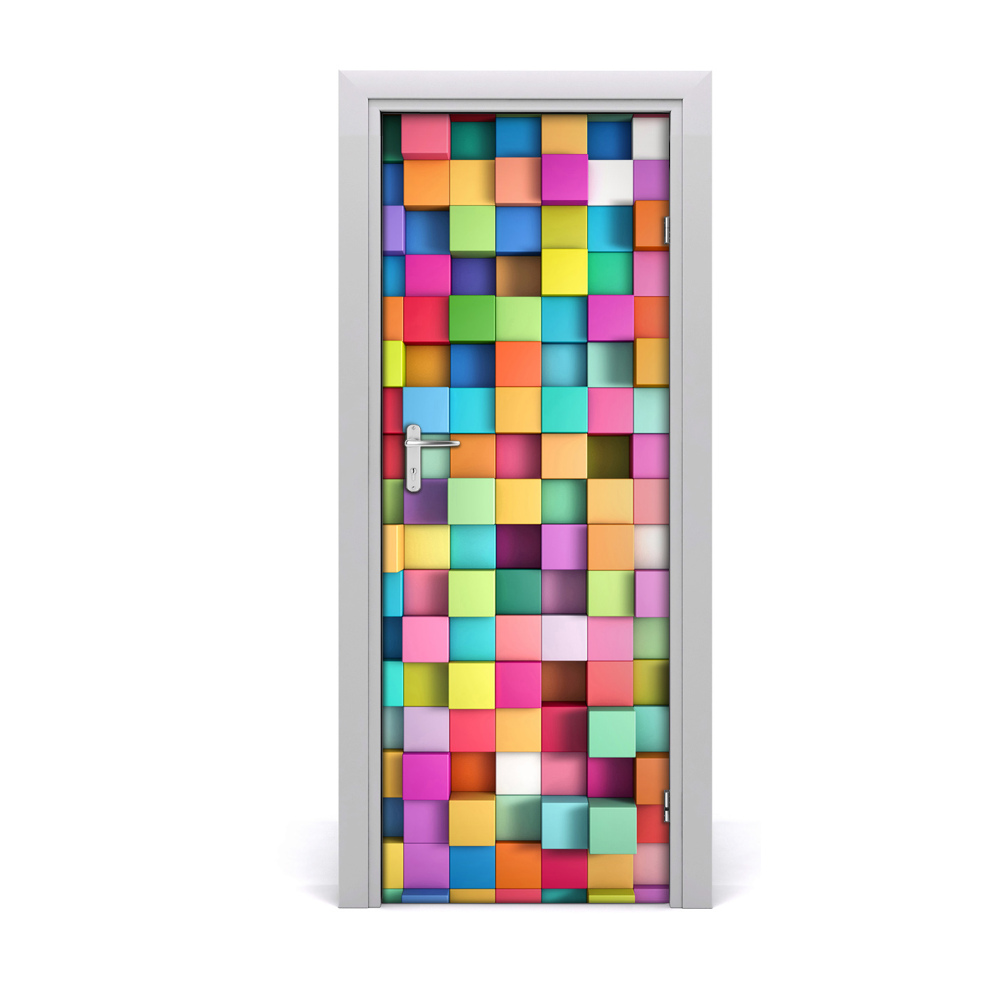 Papier peint porte Carrés abstraits