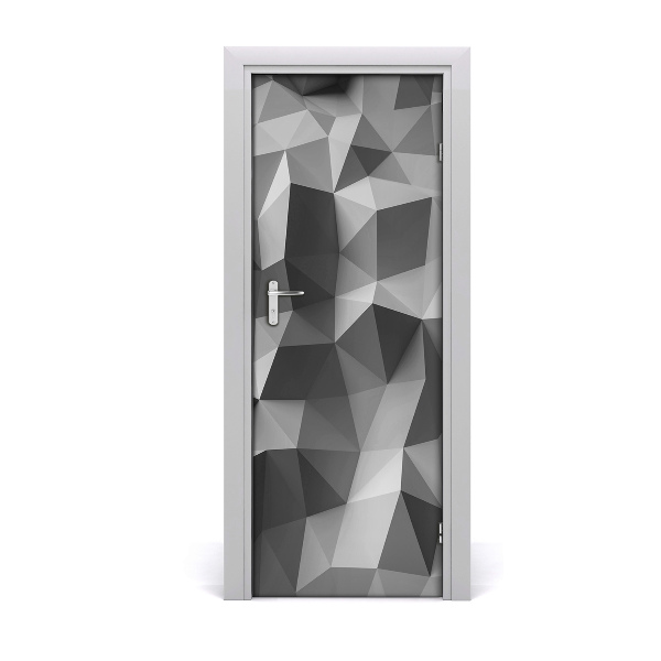 Sticker porte Triangles gris abstraits