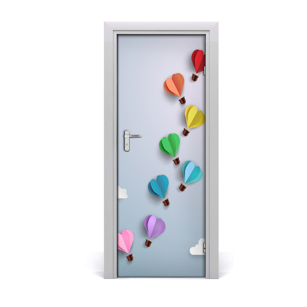 Décoration porte intérieur Ballons en forme de coeur