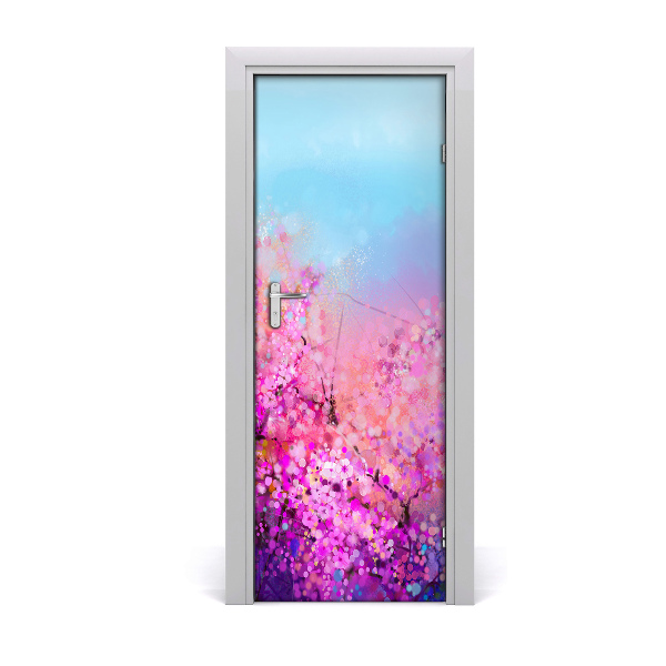 Sticker de porte Fleurs de cerisier