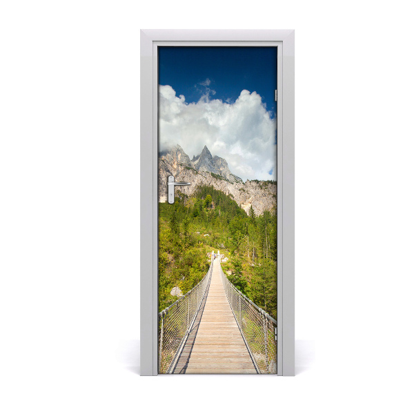 Poster porte Pont dans les montagnes