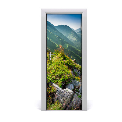 Décoration porte Escalade en montagne