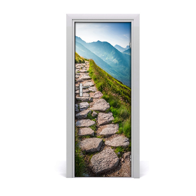 Décoration porte intérieur Sentier de montagne