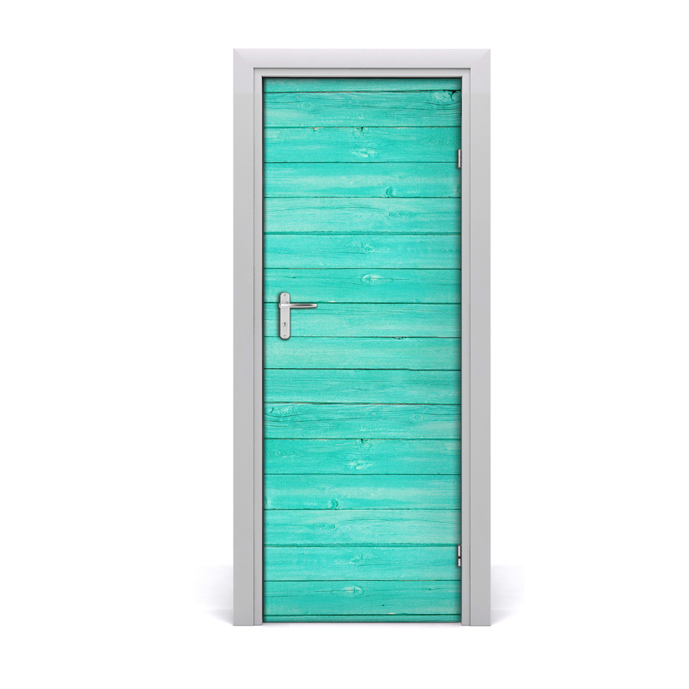 Autocollant porte Fond de planches vertes