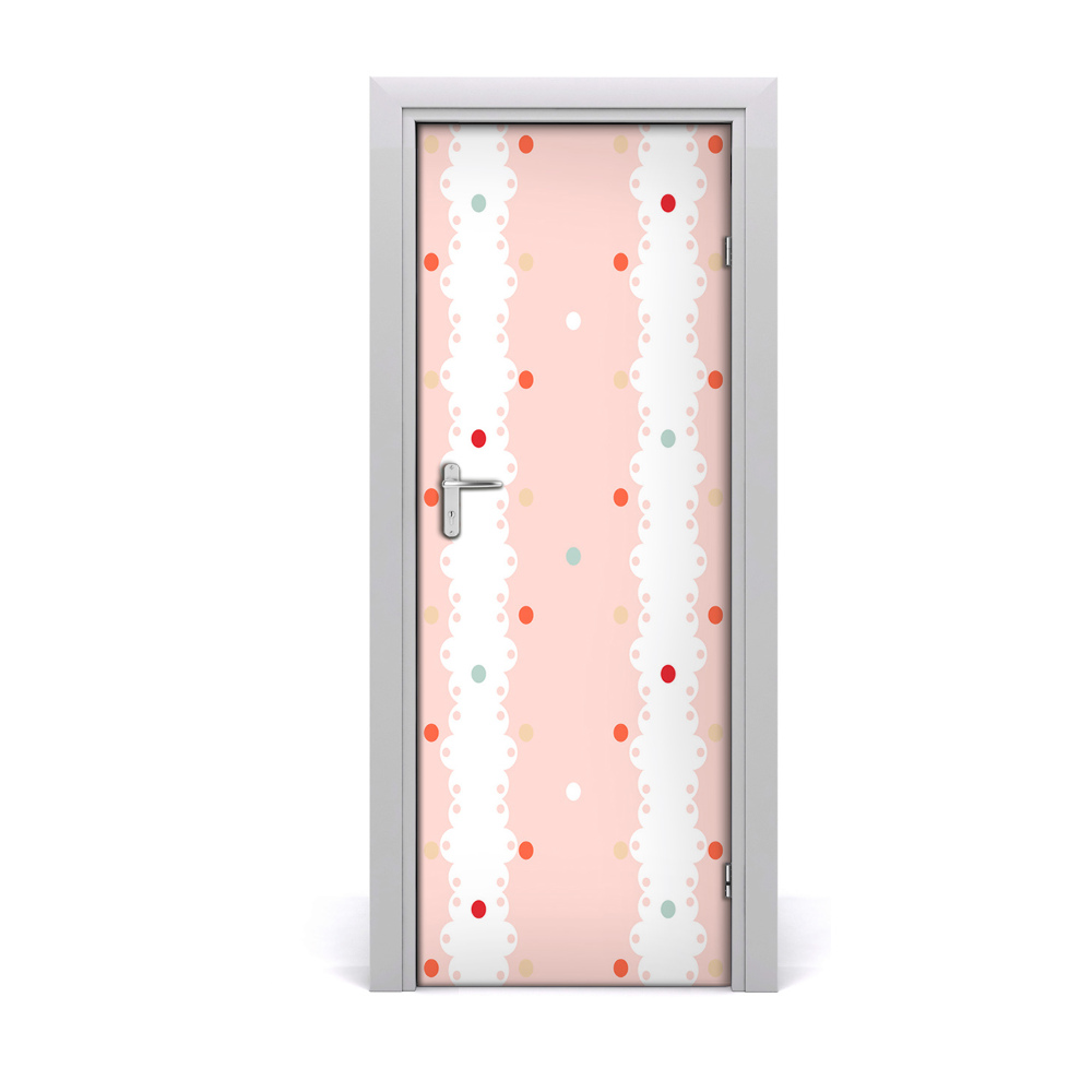 Sticker porte Fond de points pastel colorés