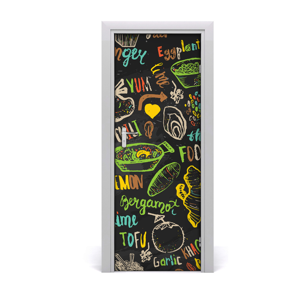 Sticker de porte Plats