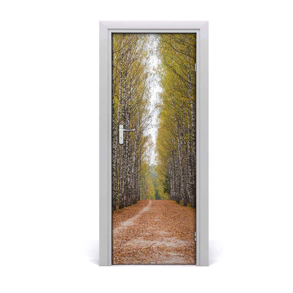 Décoration porte Forêt de bouleaux