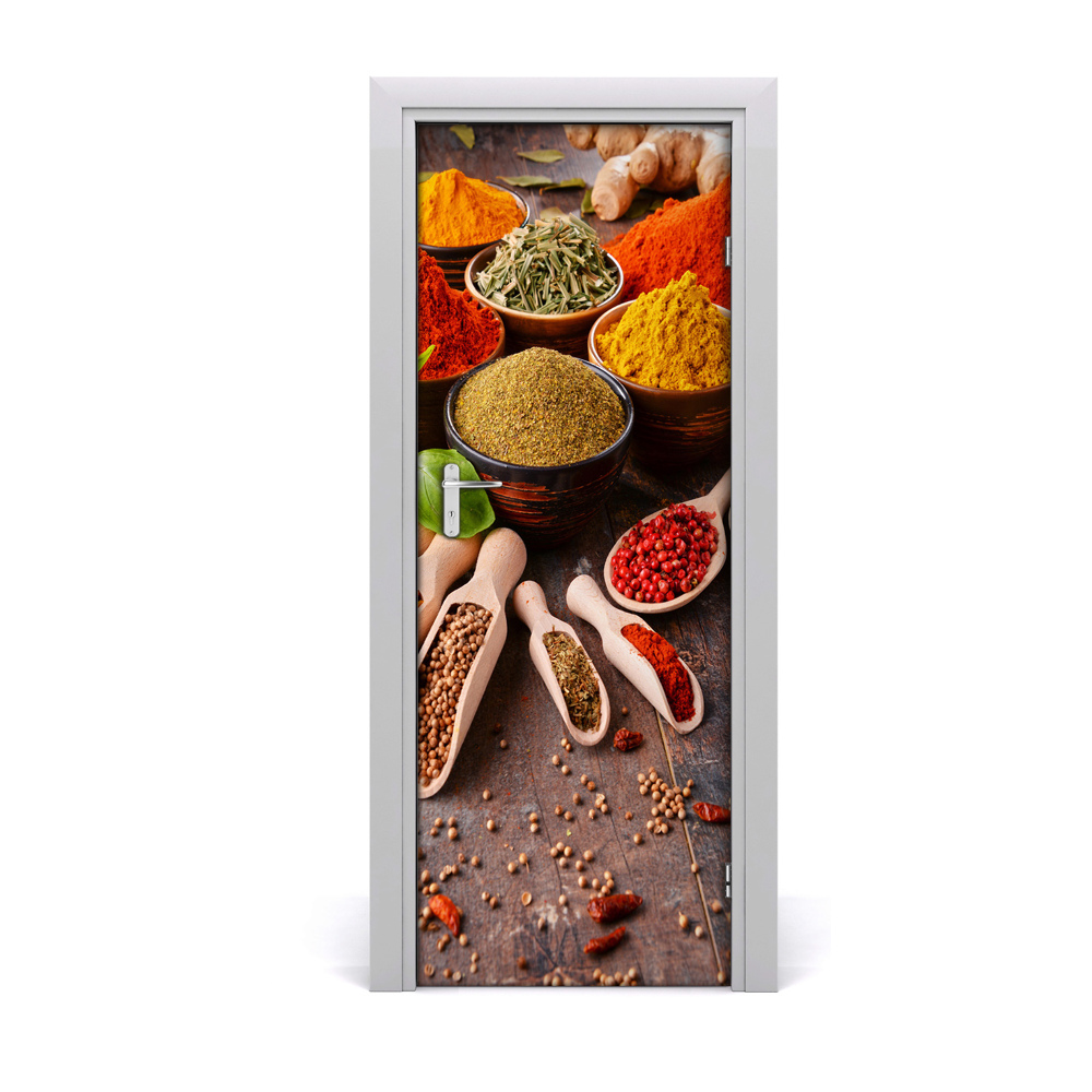 Décoration porte intérieur Épices aromatiques