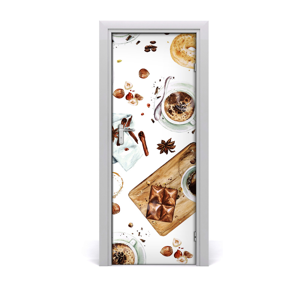 Autocollant porte Café petit-déjeuner