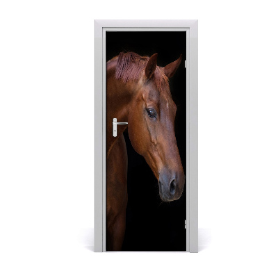 Autocollant porte Portrait de cheval