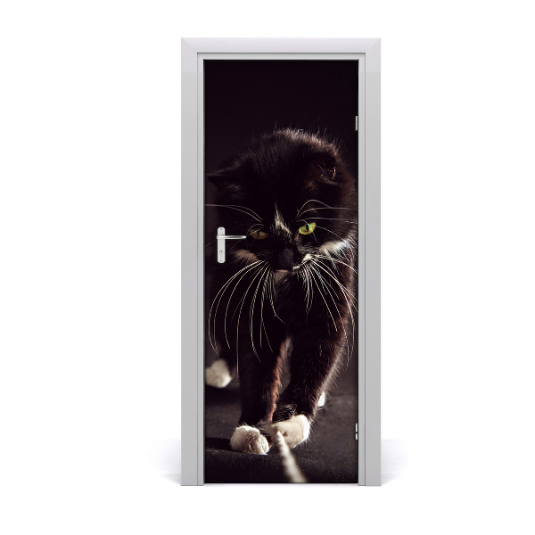 Sticker de porte Chat noir