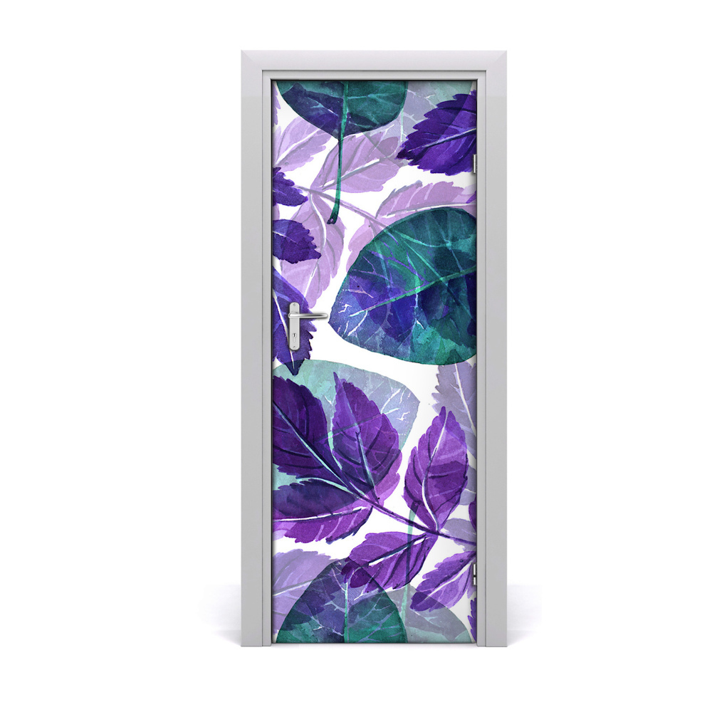 Sticker de porte Feuilles violettes