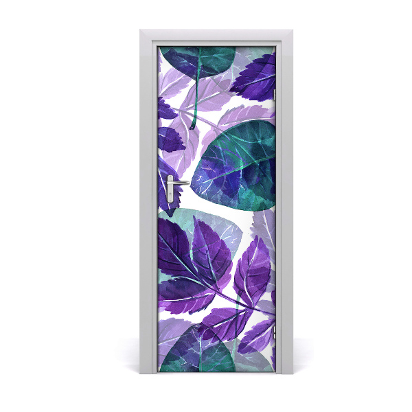 Sticker de porte Feuilles violettes