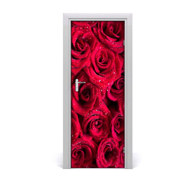 Poster porte Roses rouges