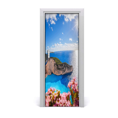 Autocollant porte Côte mer vacances