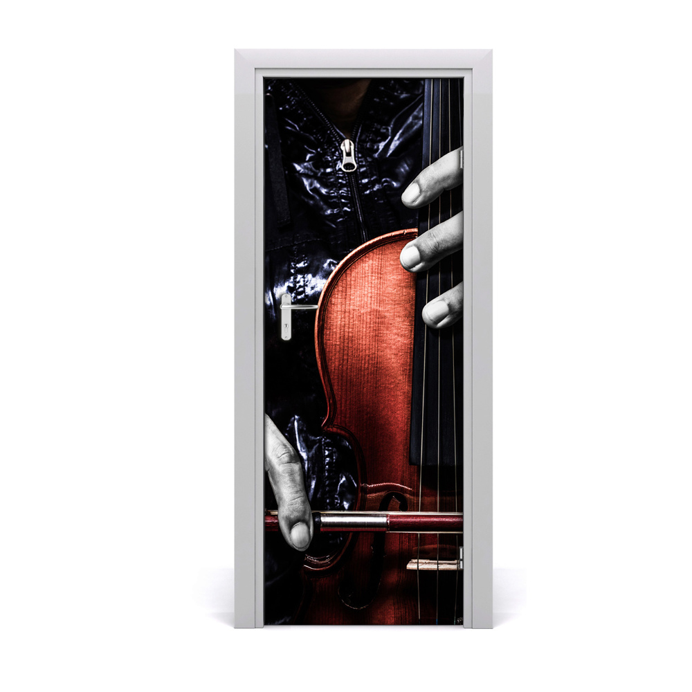 Sticker porte Musique Mains de violon