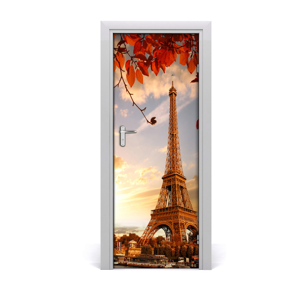 Poster porte Tour Eiffel automne