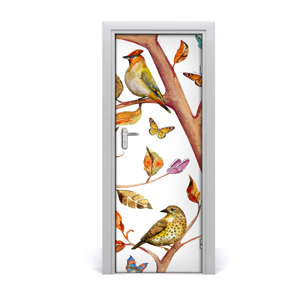 Autocollant porte Oiseaux sur une branche