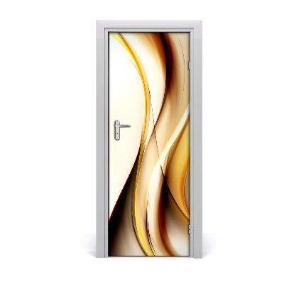 Décoration porte Onde dorée