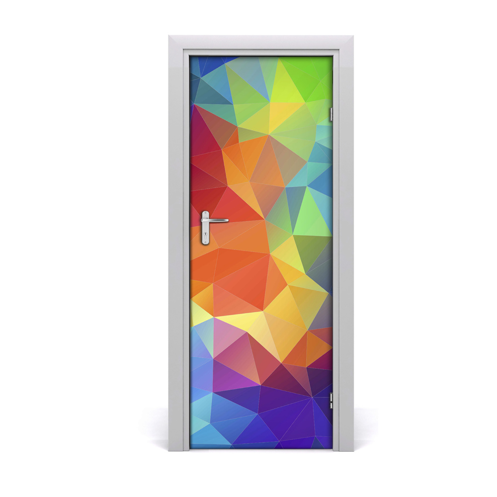 Décoration porte intérieur Triangles colorés
