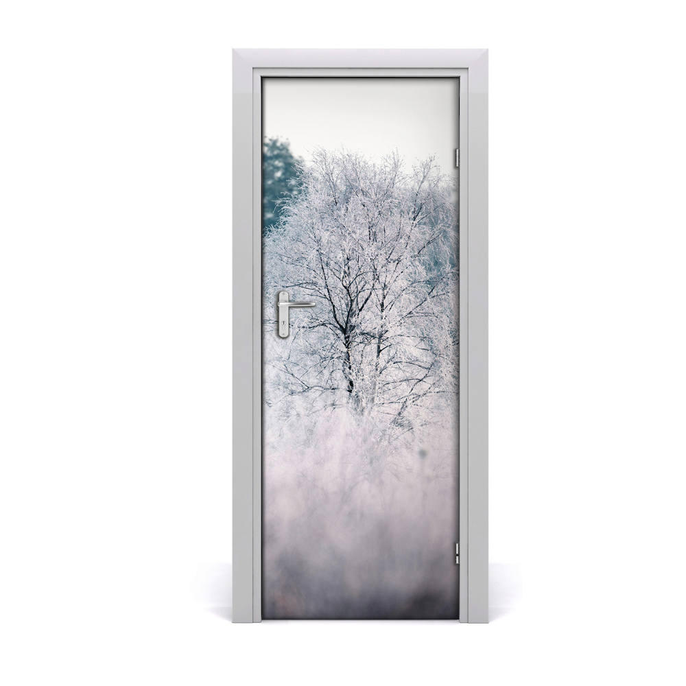 Papier peint porte Arbres de la forêt en hiver