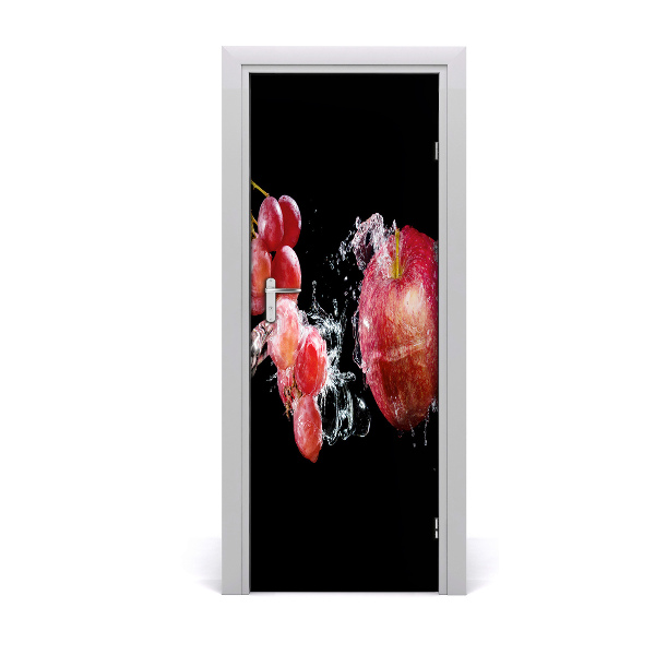 Poster porte Fruits Raisin de pomme