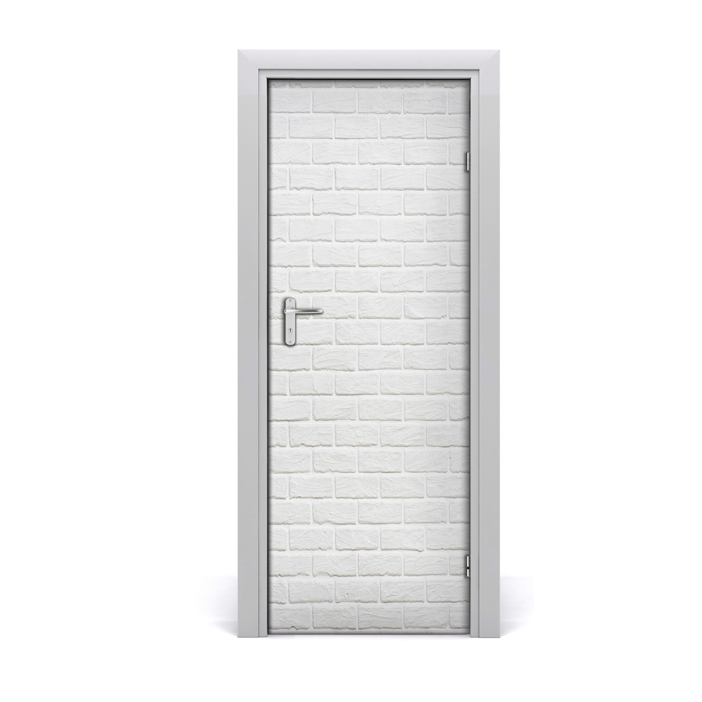 Poster porte Mur de briques blanches