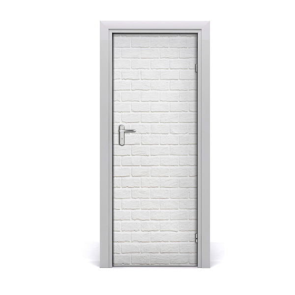 Poster porte Mur de briques blanches