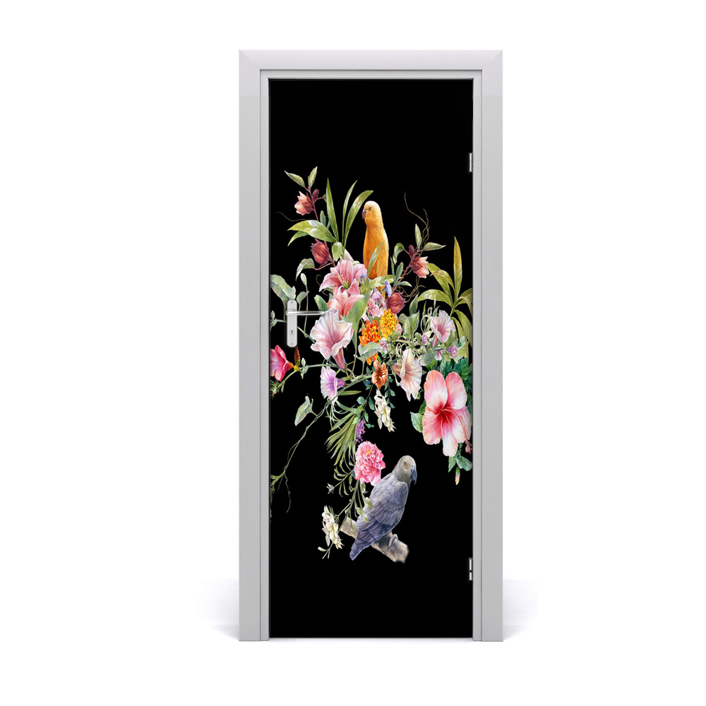 Sticker de porte Fleurs hawaïennes
