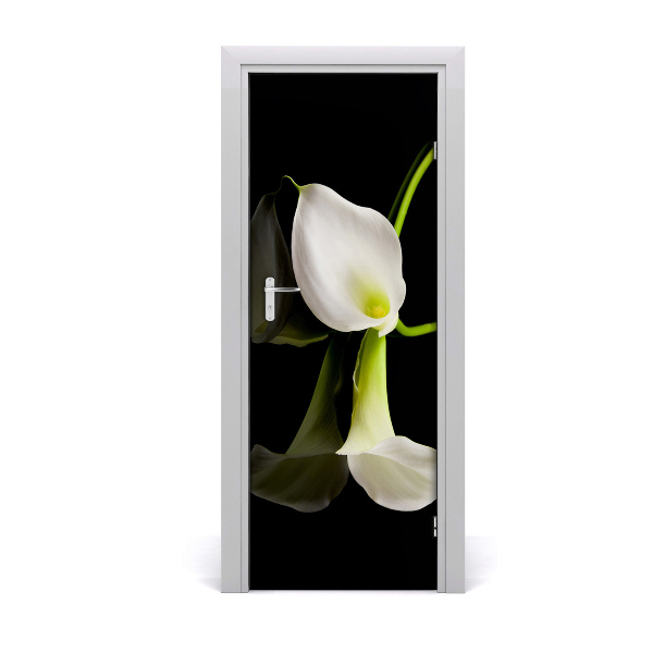 Décoration porte Calla blanc