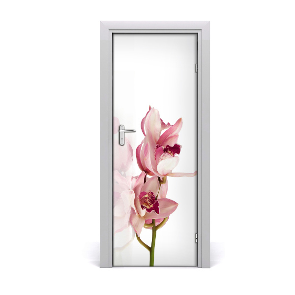 Sticker de porte Orchidée rose