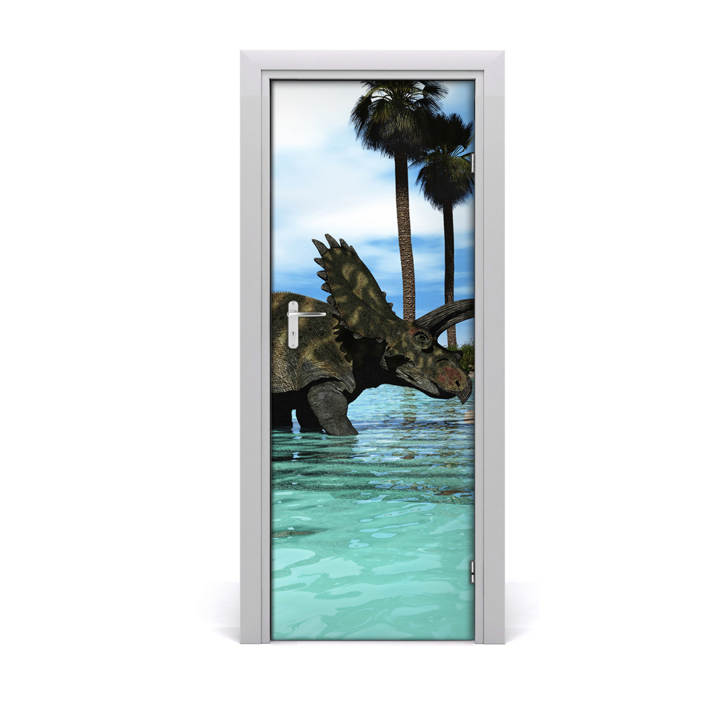 Sticker porte Dinosaure