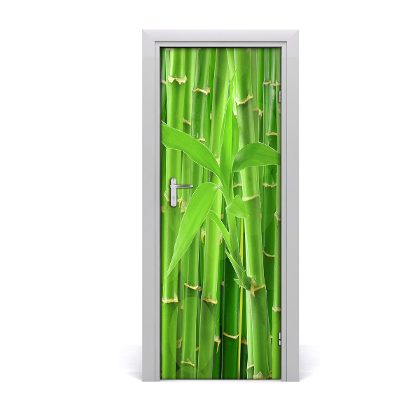 Sticker porte Bambou vert