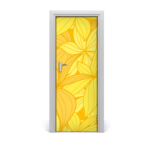 Poster porte Fleurs jaunes