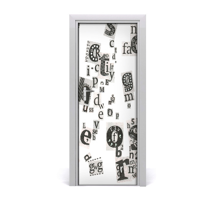 Décoration porte Lettres découpées dispersées