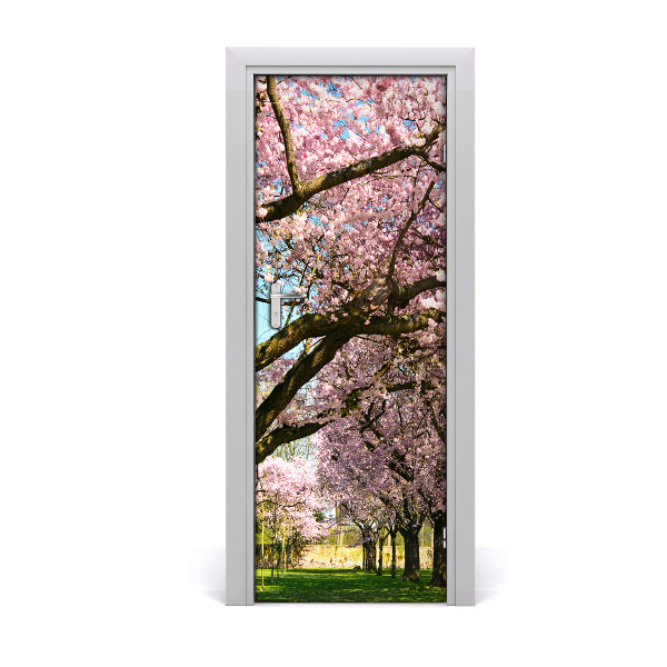 Sticker porte Cerisiers en fleurs