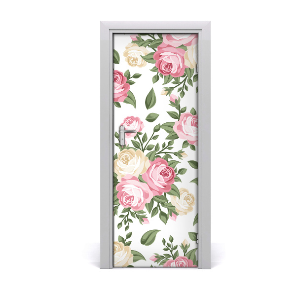 Décoration porte Bouquets de roses