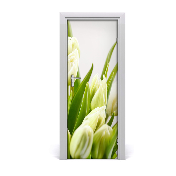 Sticker de porte Tulipes blanches