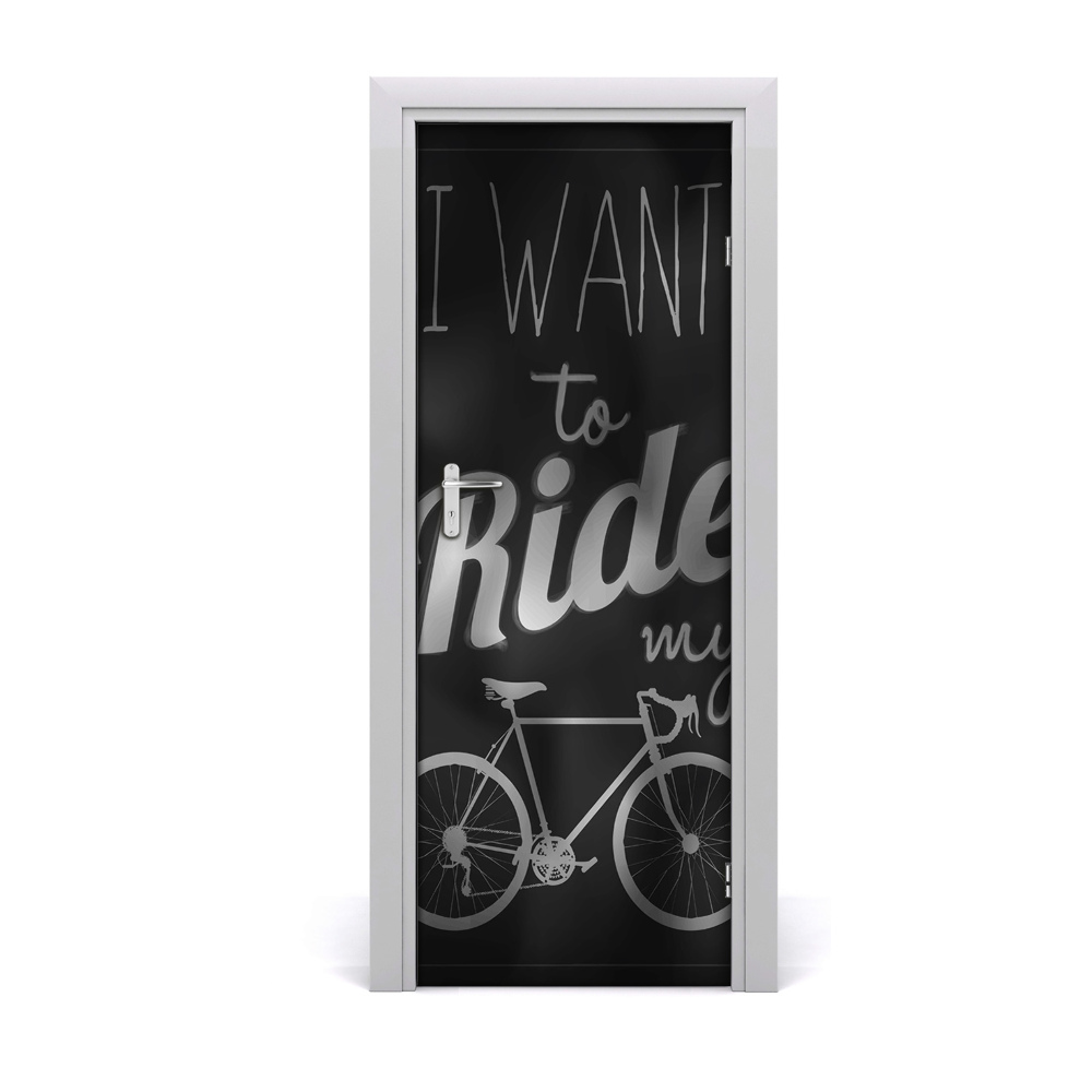 Autocollant porte Envie de faire du vélo