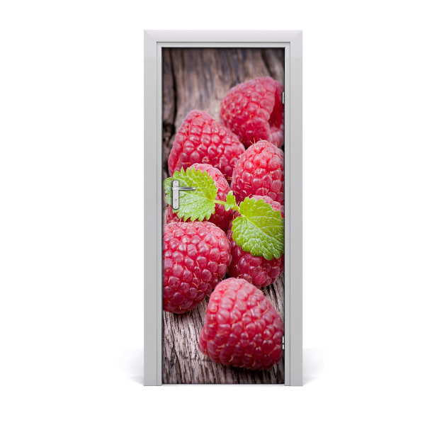 Papier peint porte Framboises saines