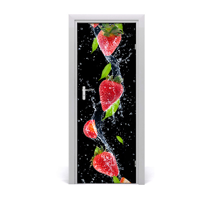 Sticker de porte Eau de fraises