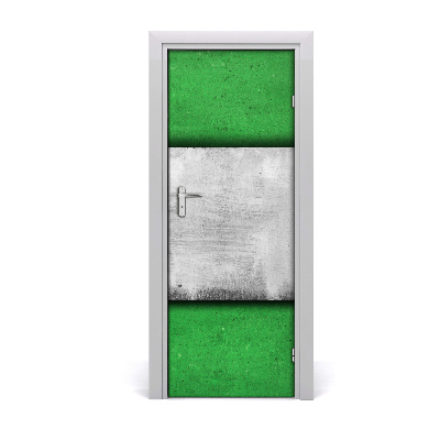Papier peint porte Mur vert-gris