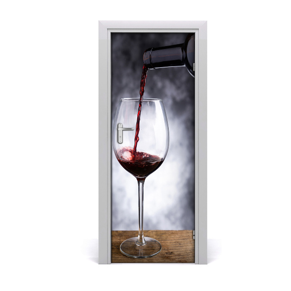 Sticker porte Verre de vin rouge